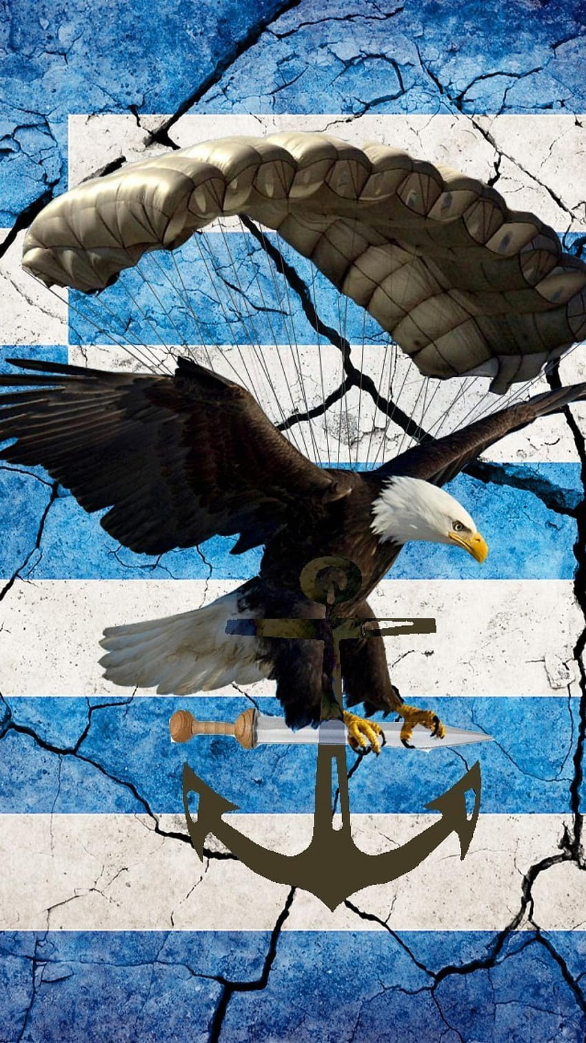 Airborne special air service parachute greek flag HD phone wallpaper