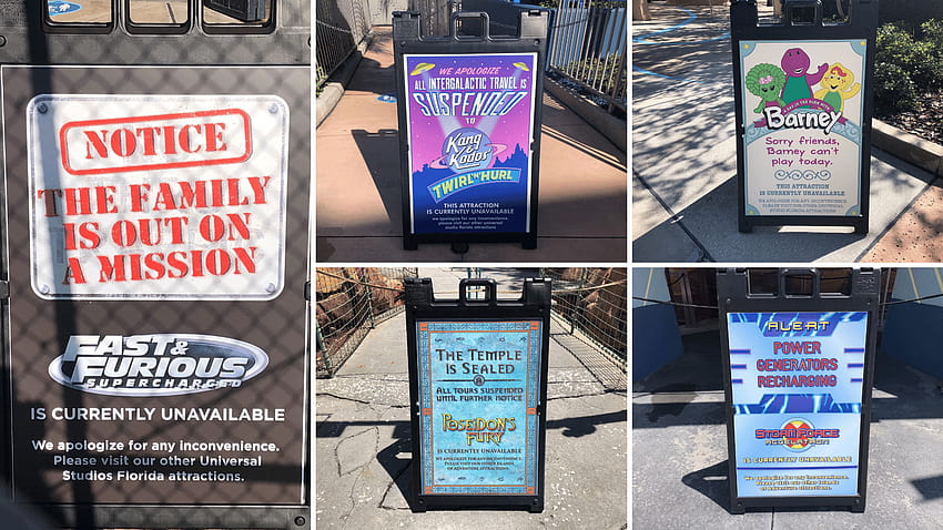 : Poseidon's Fury, Fast & Furious: Supercharged, A Day in the Park with Barney y más atracciones ahora temporalmente cerradas en Universal Orlando Resort fondo de pantalla