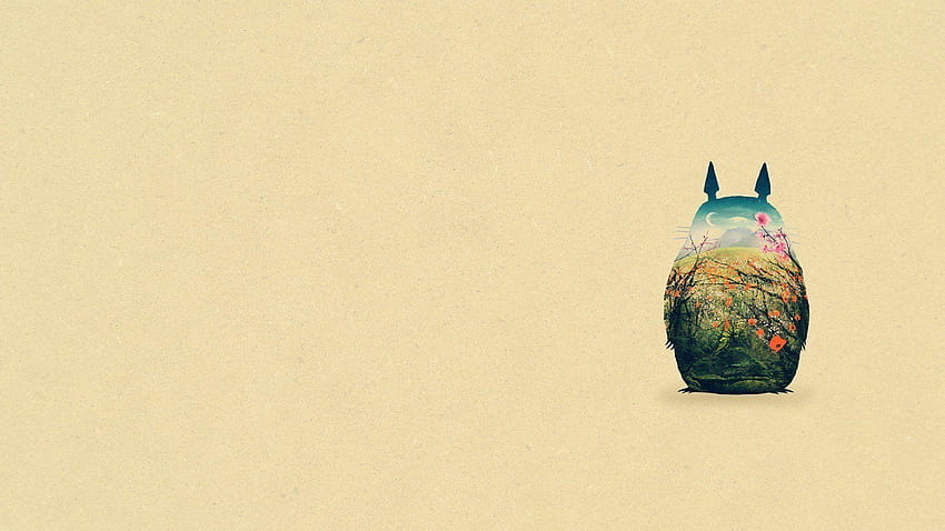 Studio Ghibli Totoro My Neighbor Simple Backgrounds วอลล์เปเปอร์ HD