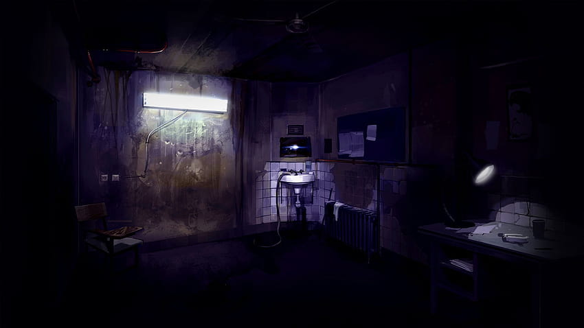 Dunkles Anime-Schlafzimmer, dunkles Anime-Schlafzimmer HD-Hintergrundbild