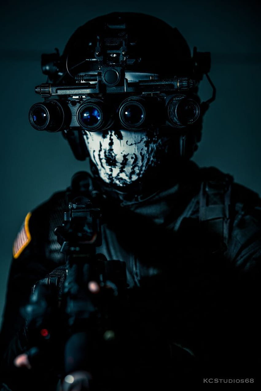 Cosplay hantu panggilan tugas oleh Ghost_7068, penglihatan malam pasukan khusus wallpaper ponsel HD
