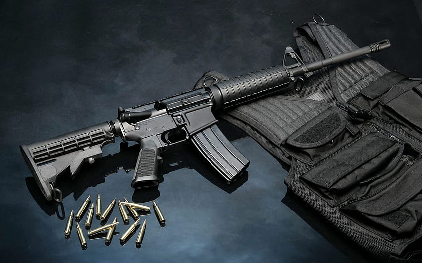 DEL TON AR 15 black bullet bulletproof vest del ton ar 15 gun [1920x1200] for your , Mobile & Tablet HD wallpaper