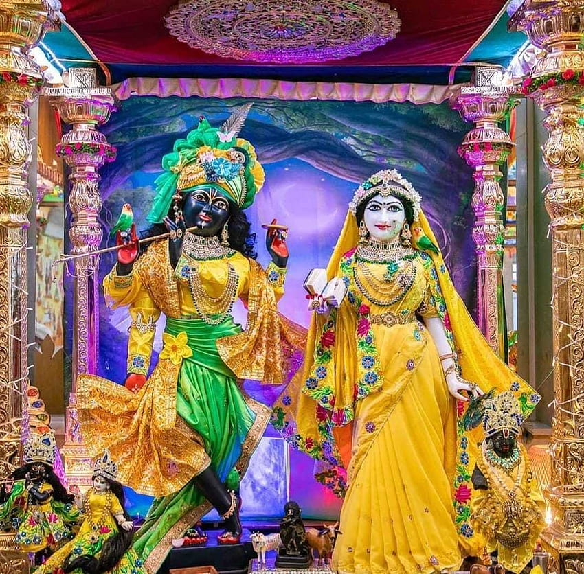 Lord Krishna avec Radha 3D pour téléphone mobile Android, nag kalia Fond d'écran HD