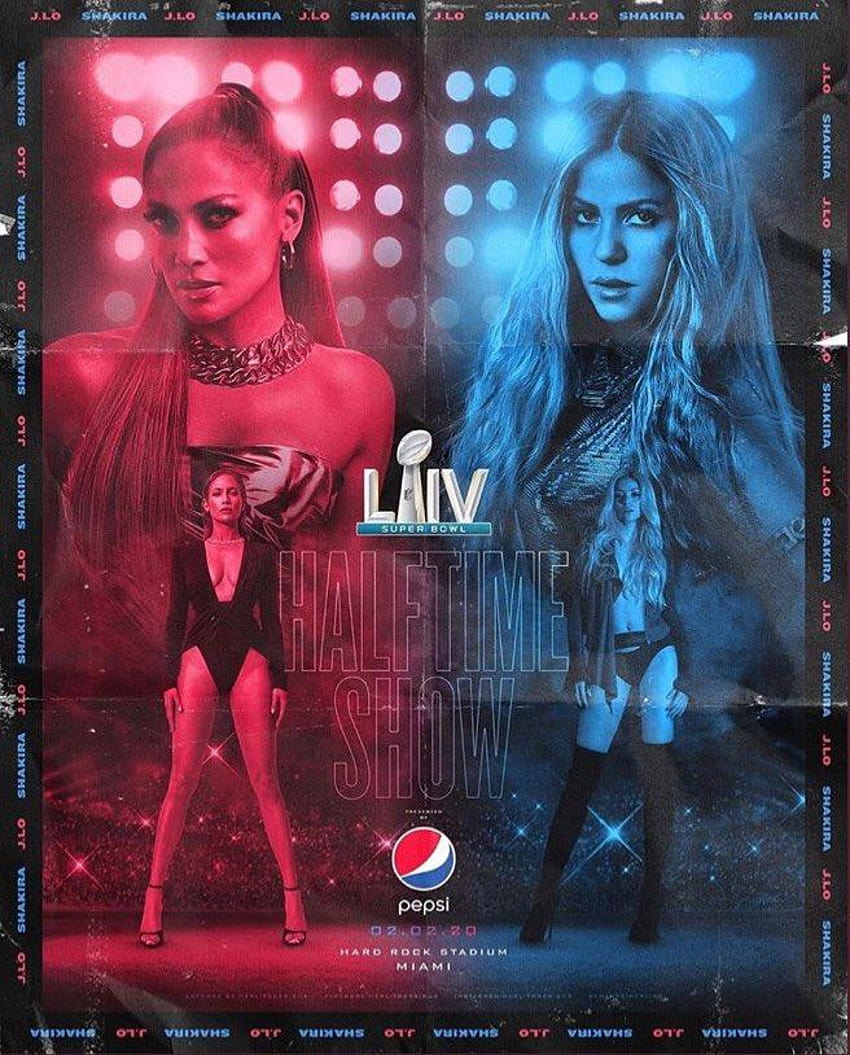 Jennifer Lopez ve Shakira Super Bowl devre arası HD telefon duvar kağıdı