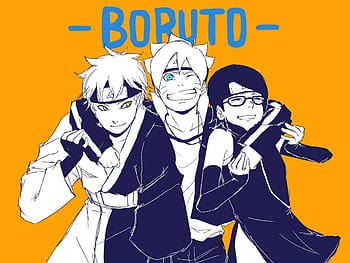 Boruto, Sarada and Mitsuki  Desenho magnífico link do Fanart http