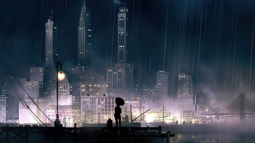 1366x768 Anime Backgrounds City Night 1366x768 Resolution , Backgrounds,  and, pretty night anime HD wallpaper | Pxfuel