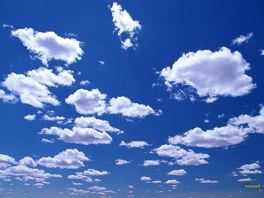 The average cloud weighs approximately 1.1 million pounds, blue sky with clouds HD wallpaper