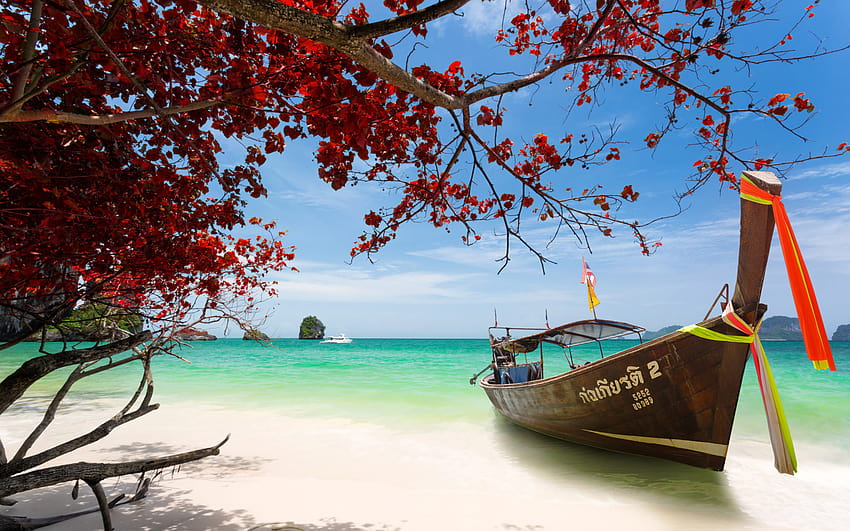 Playa de Krabi Tailandia Península tropical Mar de Andaman Lo mejor para tabletas y teléfonos móviles: 13 fondo de pantalla