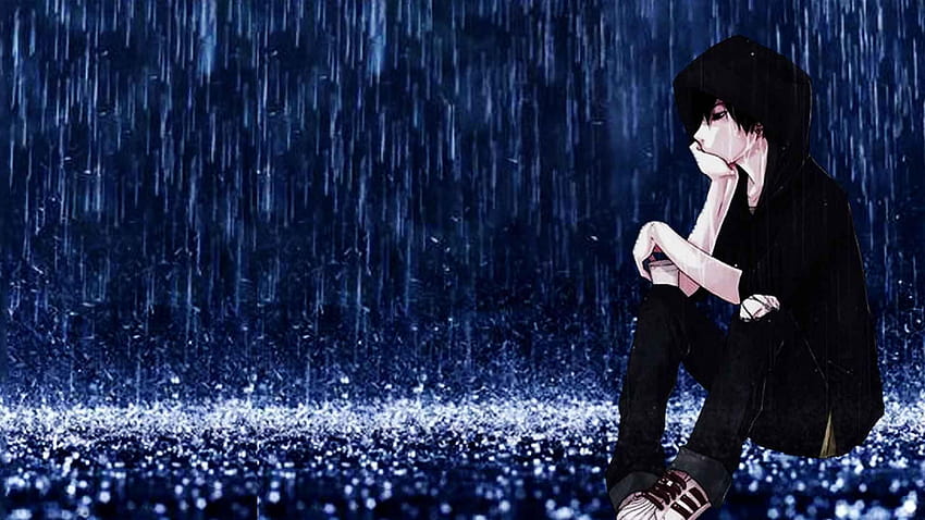 Sad Anime Boy, sad cartoon HD wallpaper