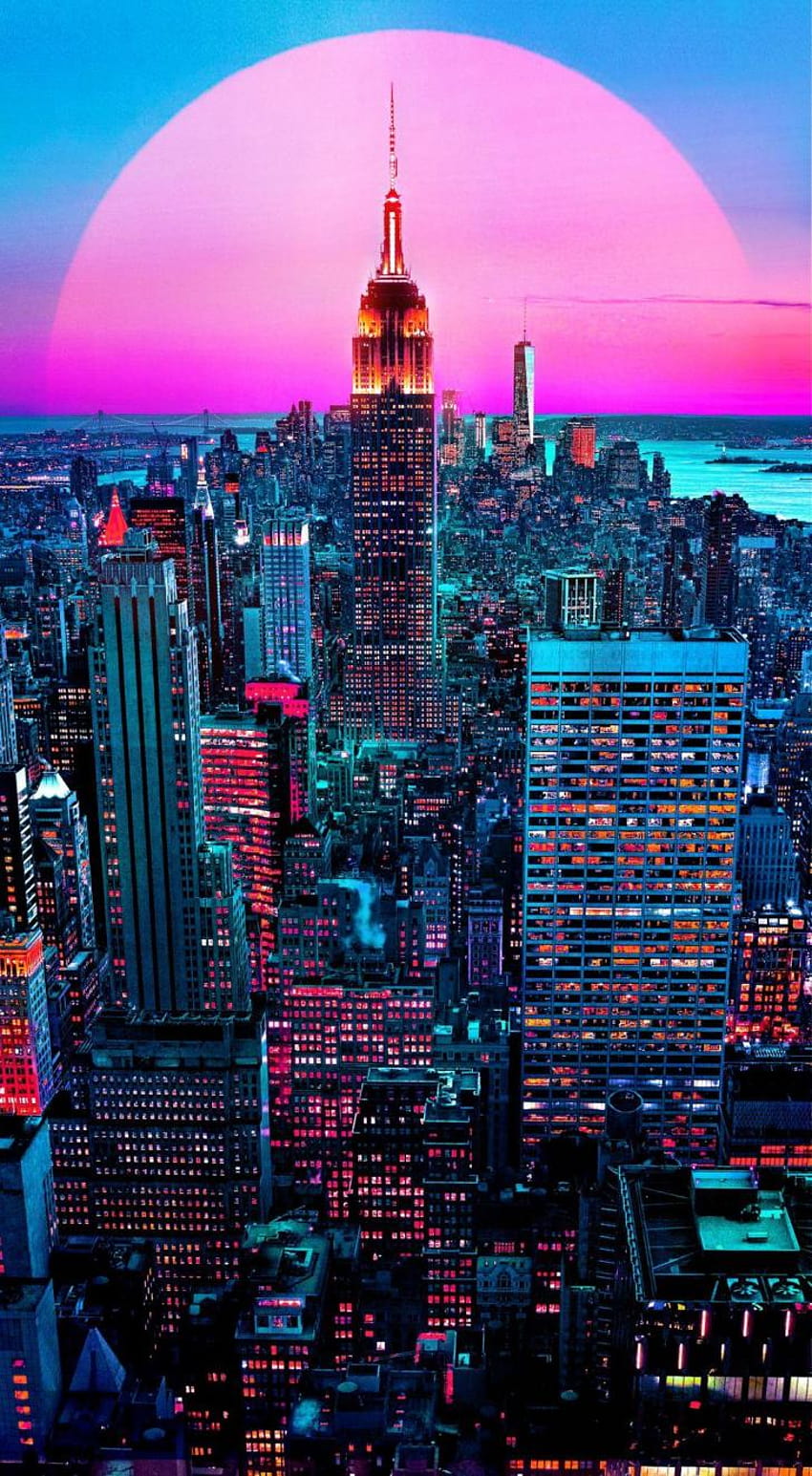 : , Aesthetic, Neon, City HD phone wallpaper