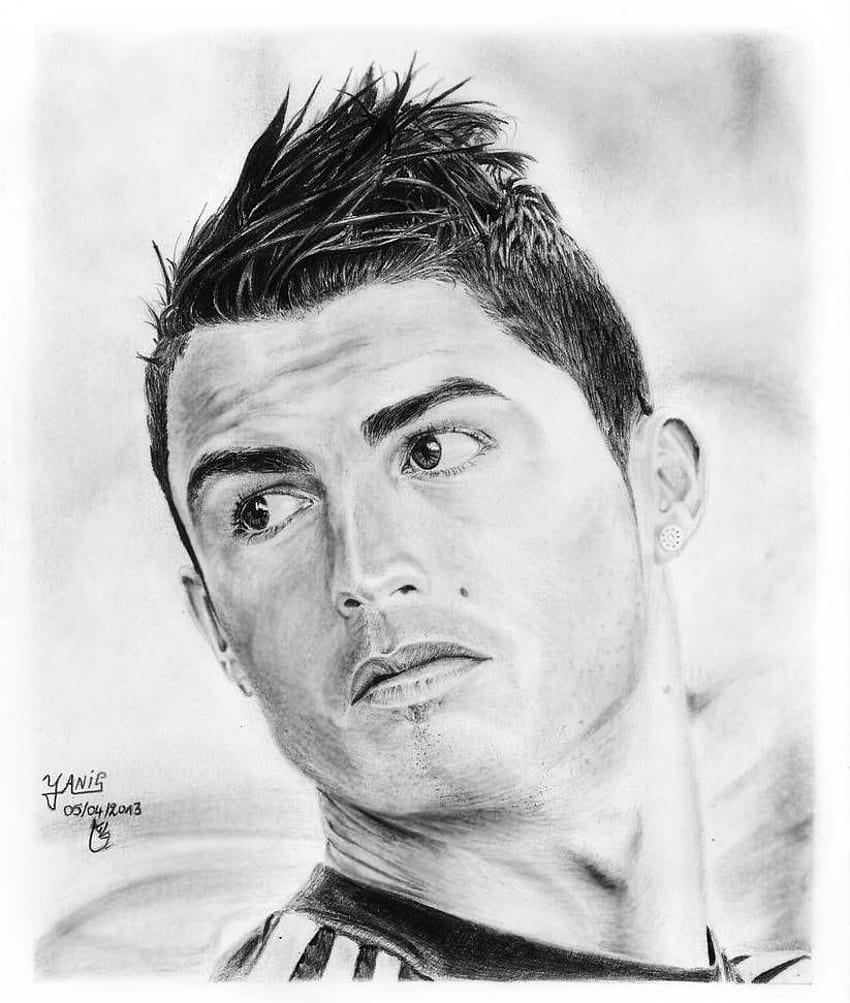 Cristiano Ronaldo - Pen Drawing | PeakD