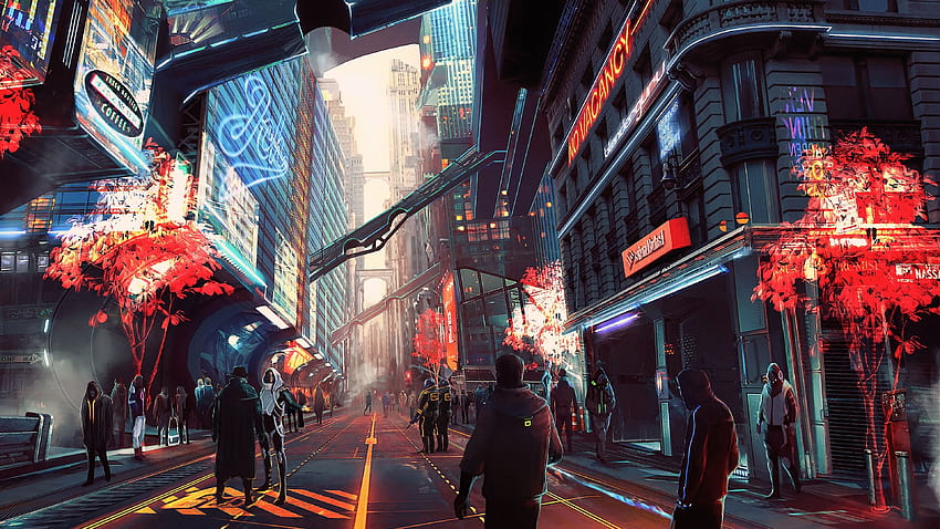 Cyberpunk City Future Digital Art, art work cyberpunk HD wallpaper