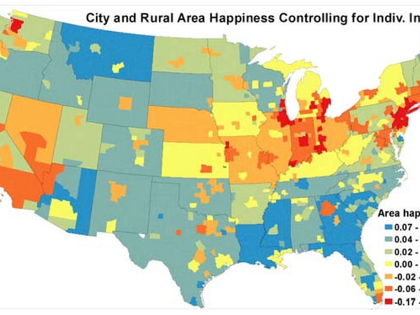 Map: The happiest places in America, us map HD wallpaper
