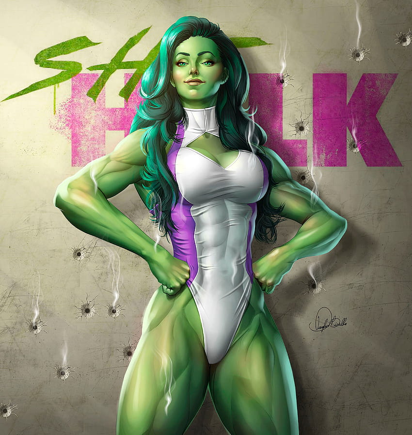 Marvel She Hulk , スーパーヒーロー , 女性のハルク HD電話の壁紙