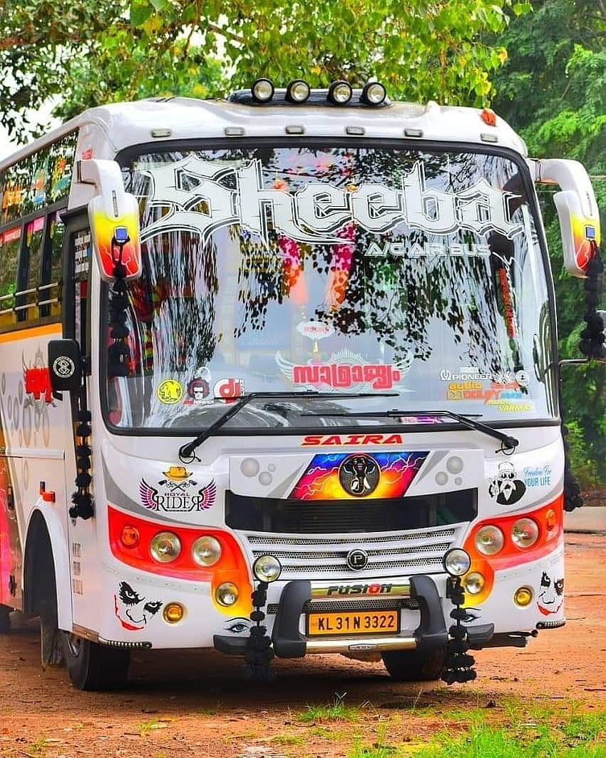 tourist bus kerala white colour