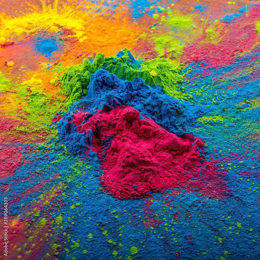 Bright colours on sawed wood for Indian holi festival. Colorful gulal  powder colors for Happy Holi with copy space Stock HD phone wallpaper |  Pxfuel