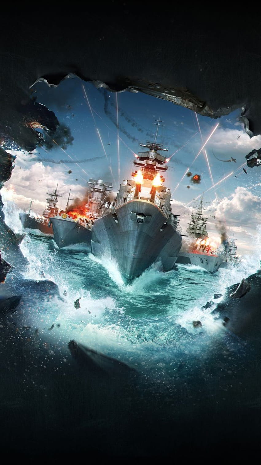 Video game, warships, ships, World of Warships, 720x1280, battleship film iphone HD phone wallpaper