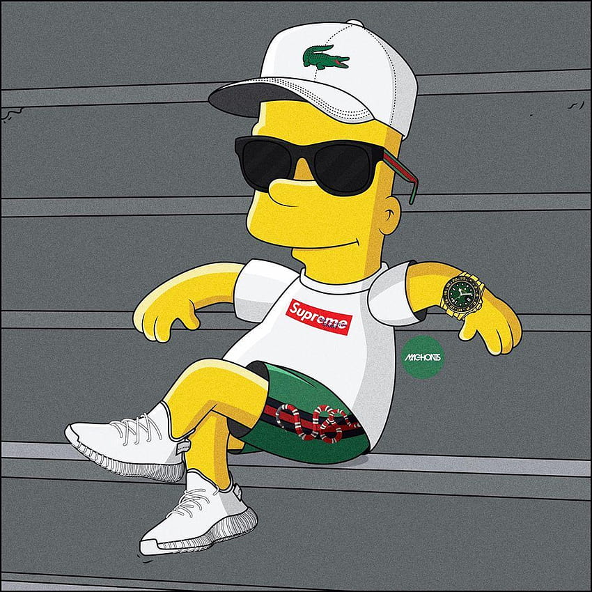 Chillout Bart Simpson สุดยอดบาร์ต วอลล์เปเปอร์โทรศัพท์ HD