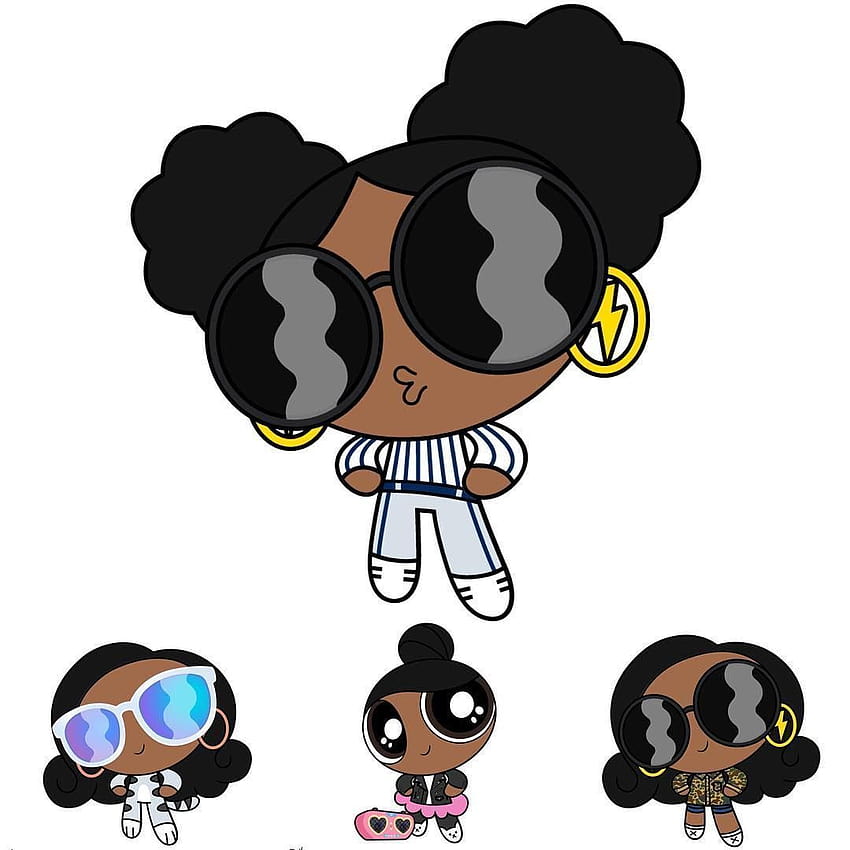 Siyah Powerpuff Girls, estetik powerpuff girl siyah HD telefon duvar kağıdı