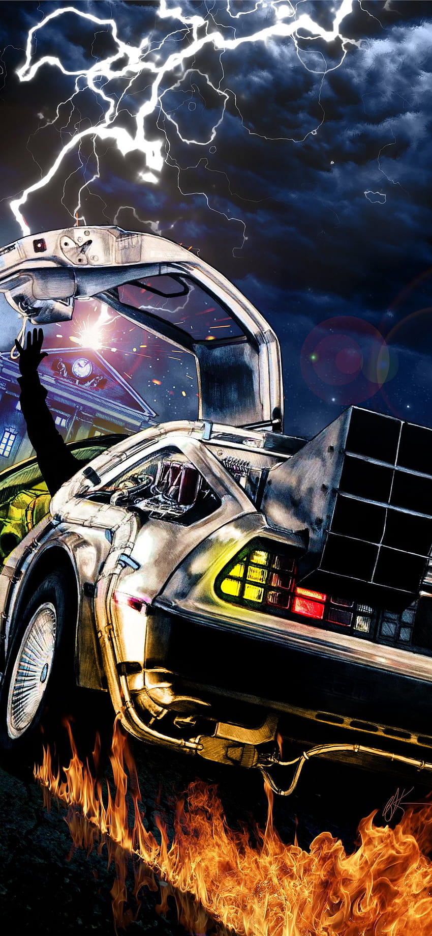 สุดยอดยนตร์ Back to the Future iPhone, Marty McFly กลับสู่ซีรี่ส์แห่งอนาคต วอลล์เปเปอร์โทรศัพท์ HD