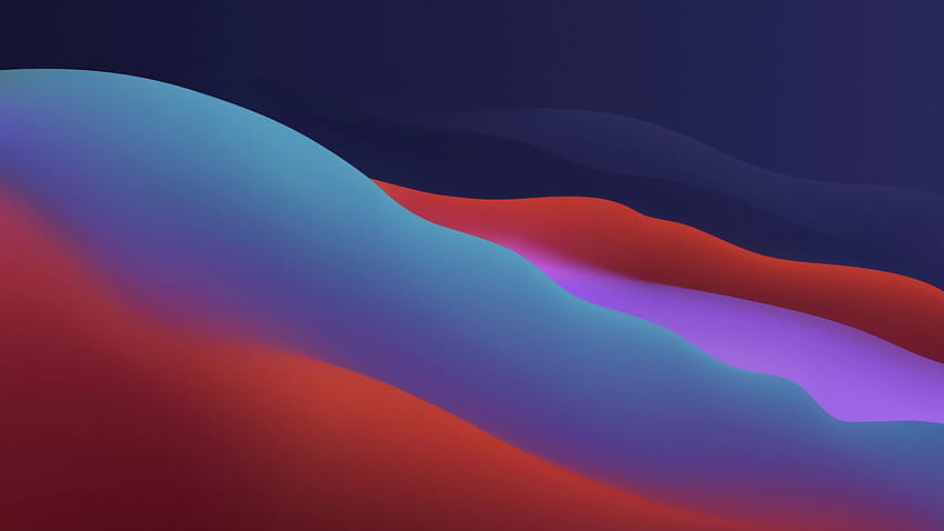 macOS Big Sur, Apple, Layers, Fluidic, Colorful, Dark, WWDC, 2020, Gradients, purple and red fondo de pantalla