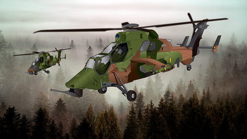 フランス、スペインのインクは、タイガー攻撃ヘリコプター、軍事攻撃チョッパーをアップグレードする契約を結んでいます 高画質の壁紙