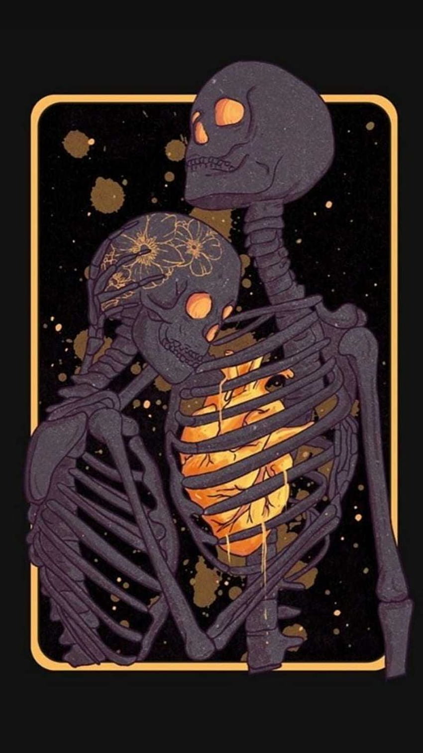 Skelettästhetik Entdecken Sie mehr Knochen, Cartoon, süßes Skelett, Emo-Schädel, Halloween. https…, Skelett-Emo HD-Handy-Hintergrundbild