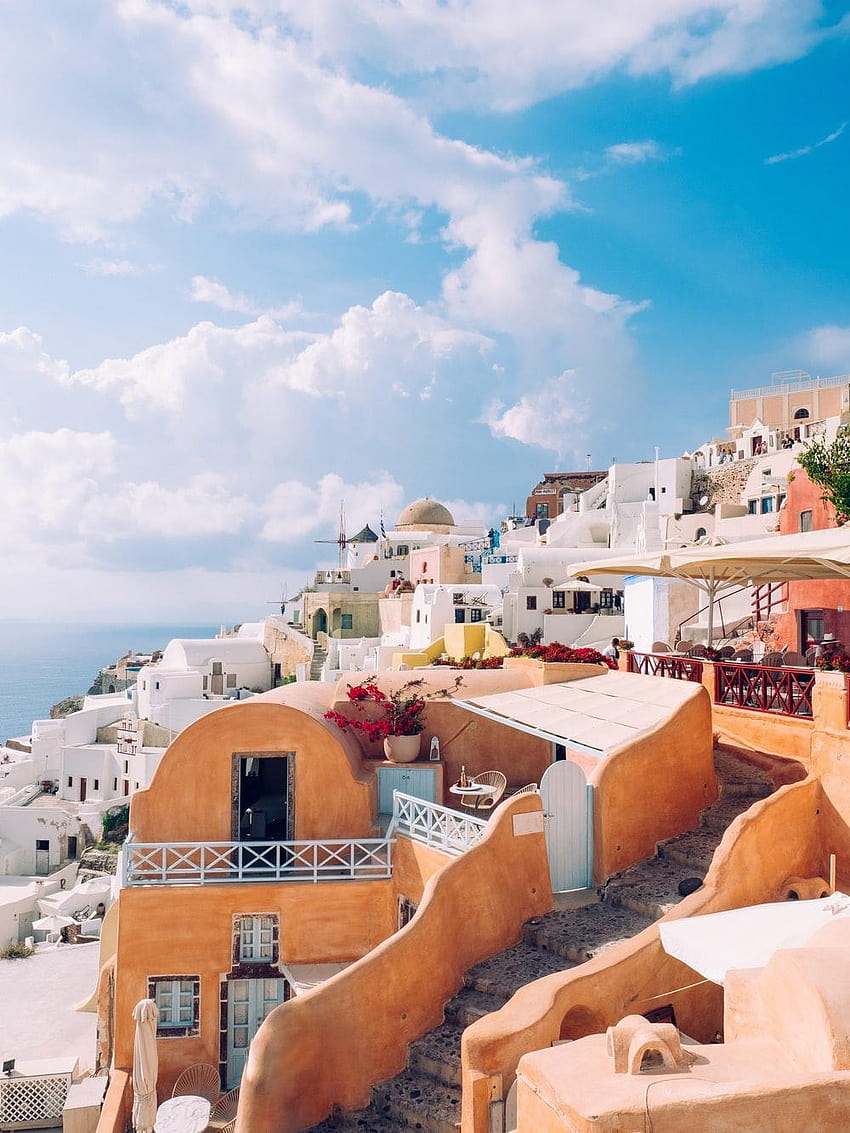 Griechenland mit Leichtigkeit, Stadt Santorini HD-Handy-Hintergrundbild
