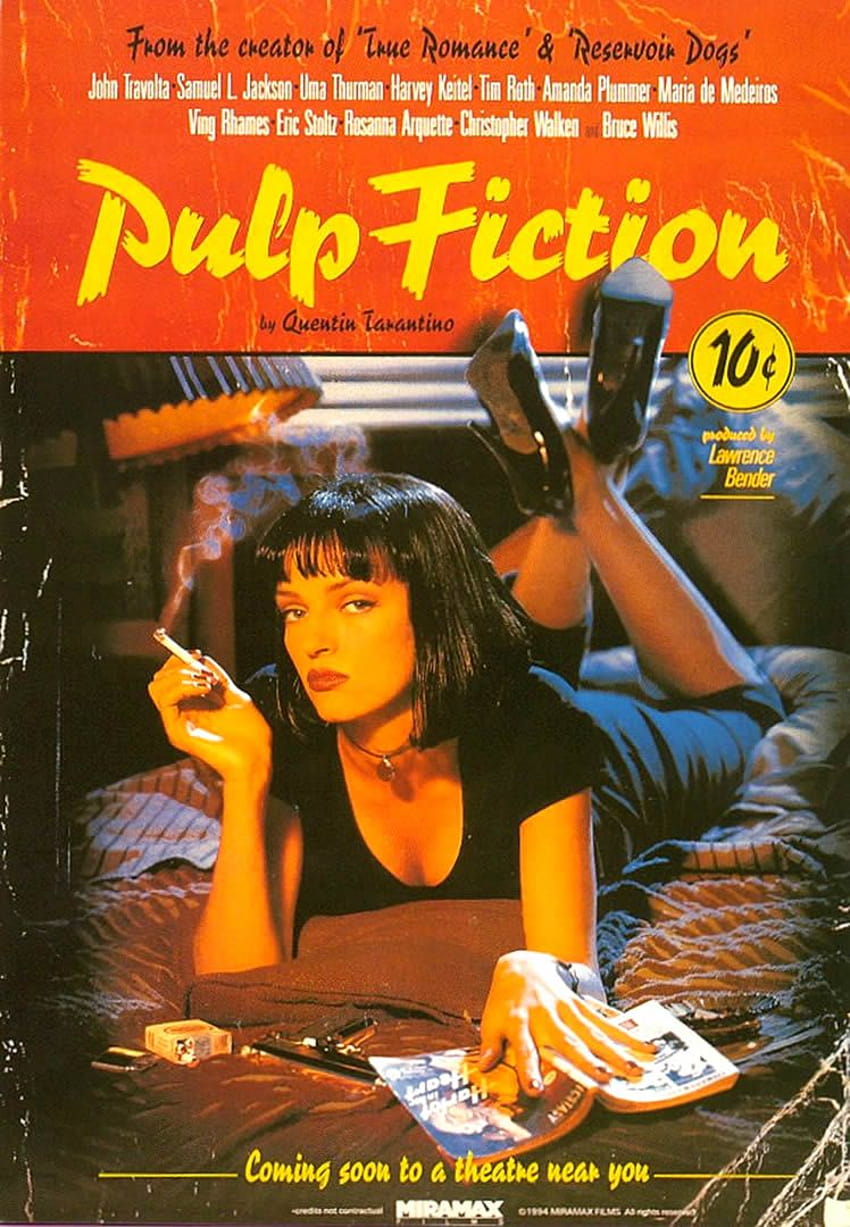 cartel de la película pulp fiction fondo de pantalla del teléfono