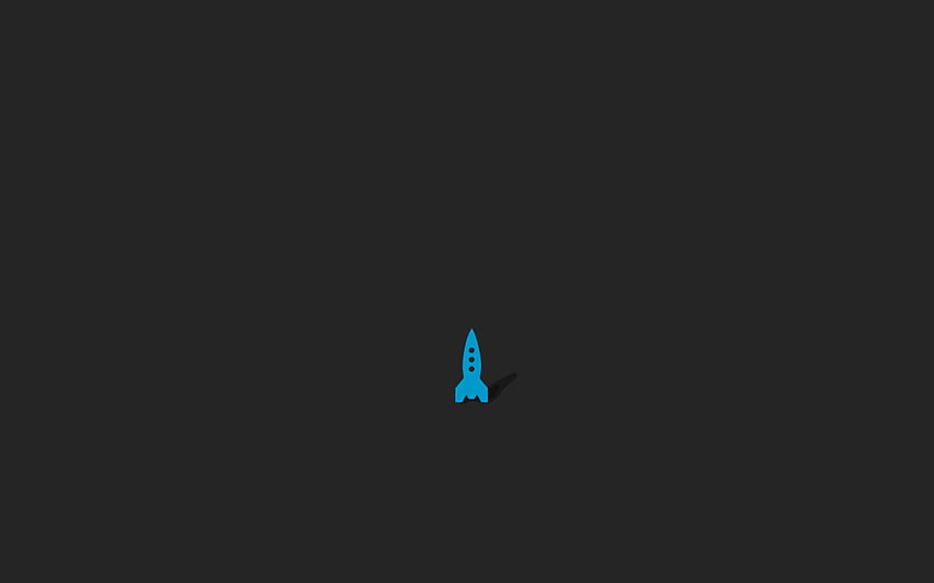 1440x900 Minimalistic Blue Rocket PC y Mac, nave espacial minimalista fondo de pantalla
