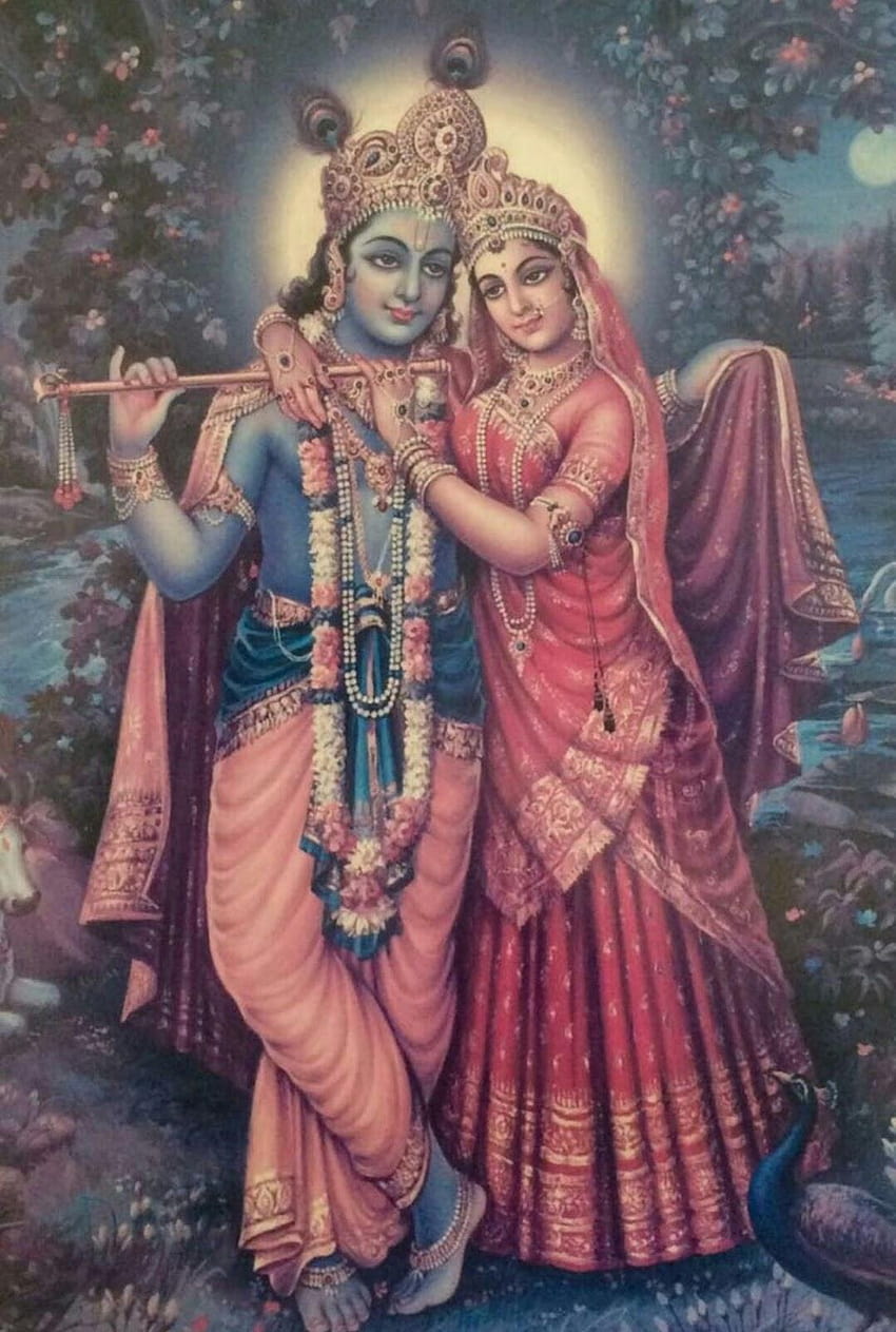 32 Lord Radha Krishna ความรักและ 3 มิติ radha krishna มือถือแบบอนุกรม วอลล์เปเปอร์โทรศัพท์ HD