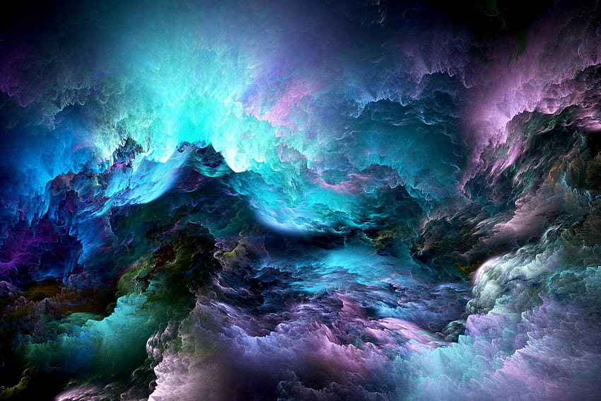 2160x1440 Renkli Nebula, Saykodelik, Galaksi HD duvar kağıdı