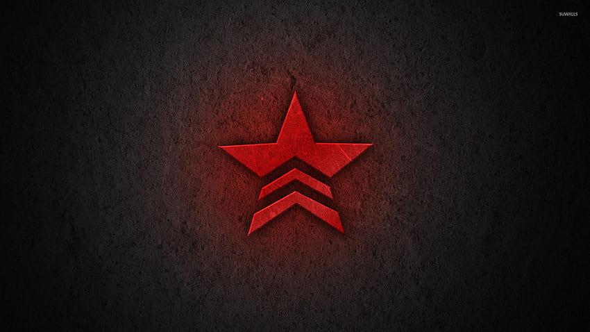 Rotes Mass Effect-Star-Logo-Spiel 52038 [1920 x 1080] für Ihr All-Star-Spiel, Handy und Tablet HD-Hintergrundbild