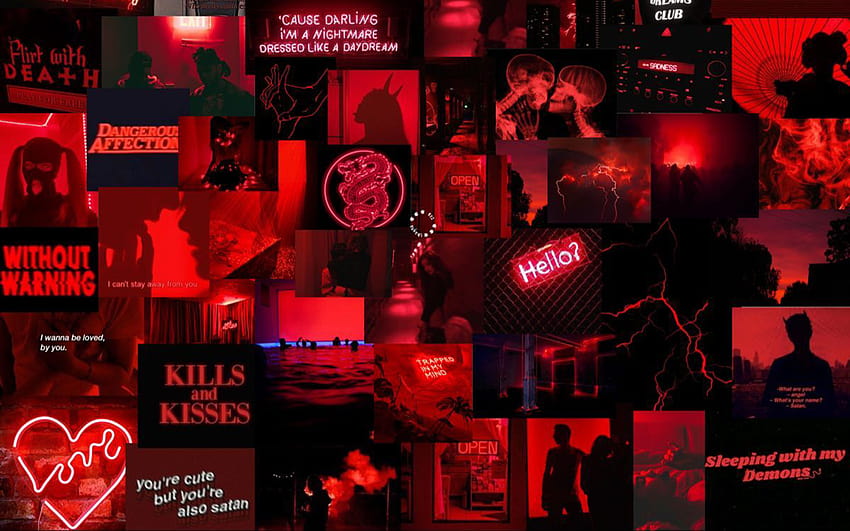 Red and Black Aesthetic Computer HD wallpaper