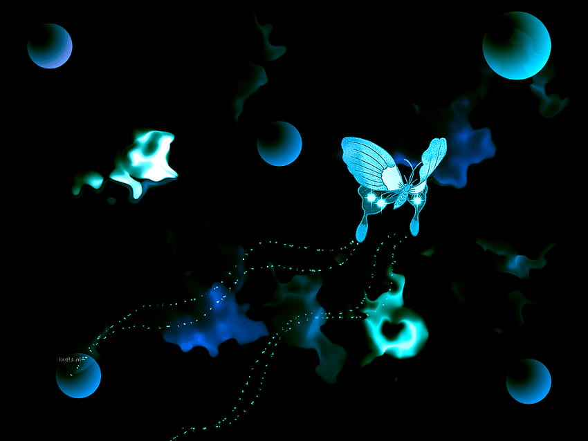 Blue Butterfly Pearl Design, butterfly effect HD wallpaper