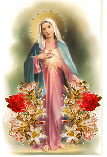 Download Mary, the blessed mother and queen of Heaven Wallpaper | Wallpapers .com