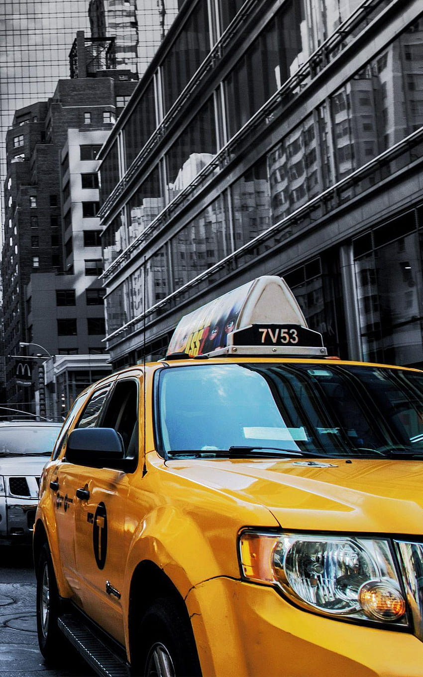 Gelbes Taxi HD-Handy-Hintergrundbild