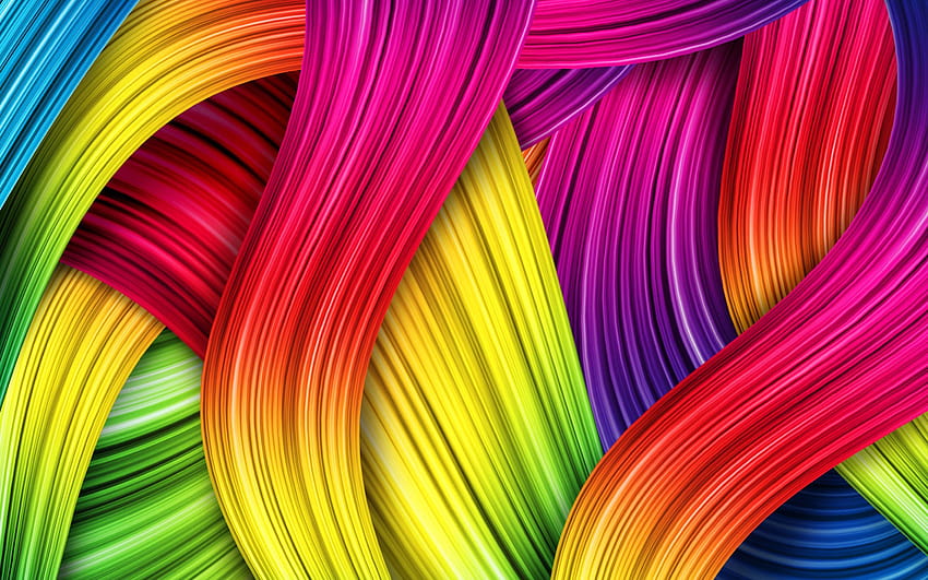 Simple Colorful Abstract, colorful threads HD wallpaper