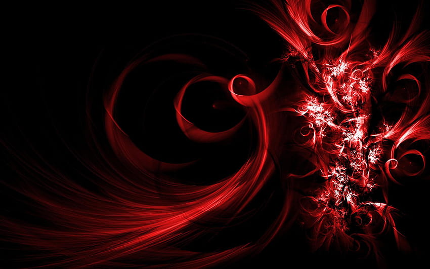 7 Red Swirl, swirl art HD тапет