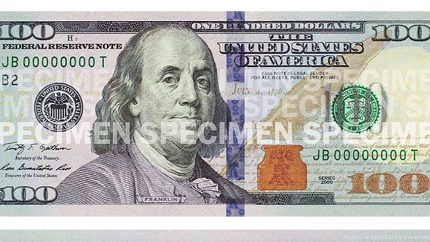 Novas notas de US$ 100: o Federal Reserve dos EUA apresenta e circula papel de parede HD