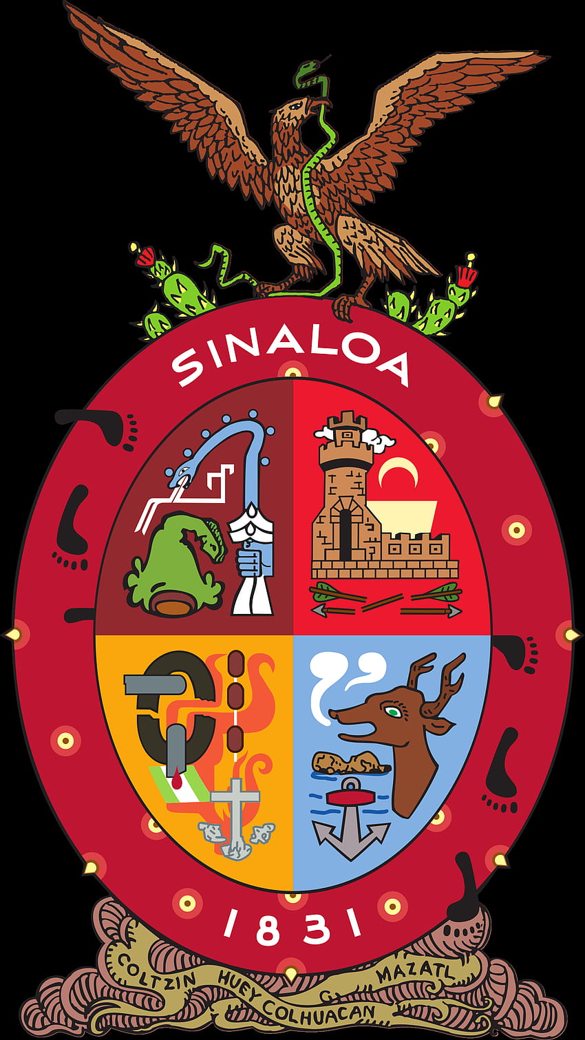 Coat of arms of Sinaloa state of Mexico  isolated on white background  Stock Photo  Alamy