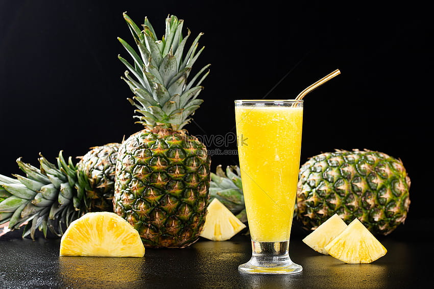Fotografowanie soku ananasowego i ananasowego oraz Tapeta HD