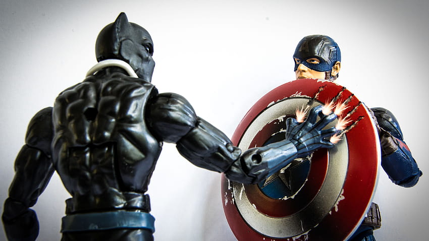 Black Panther And Captain America Shield shield , captain america laptop HD wallpaper