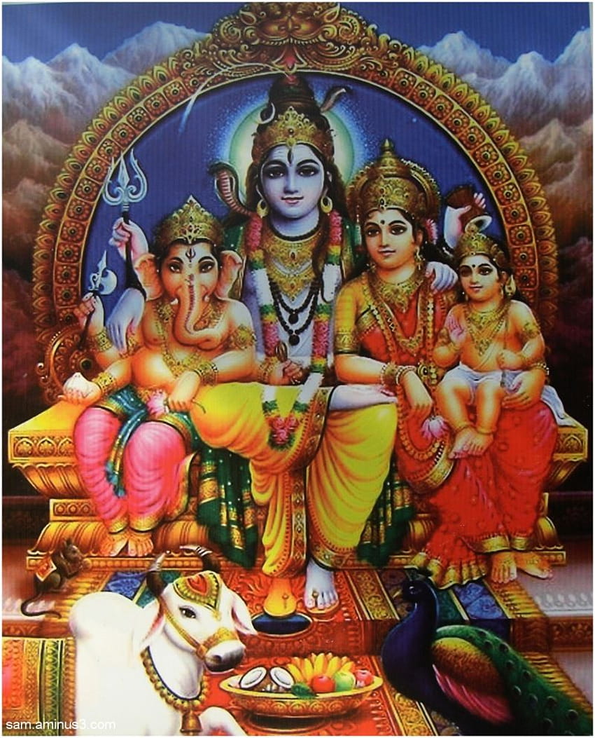 God Shiva Family, shiv family HD phone wallpaper