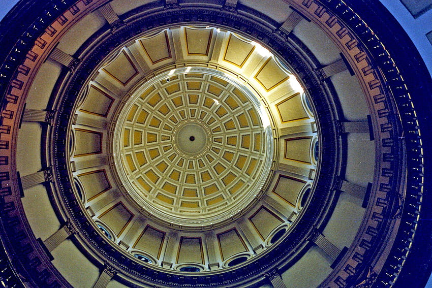 The inside of the Colorado State Capitol's rotunda dome HD wallpaper