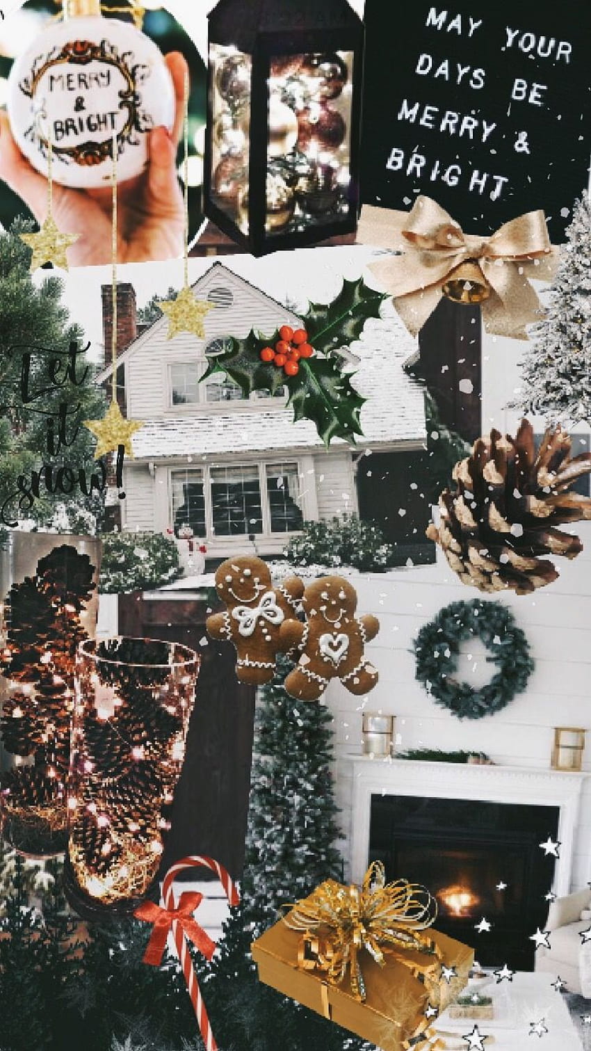 Aesthetic Christmas Collage, aesthetic collage winter HD phone ...