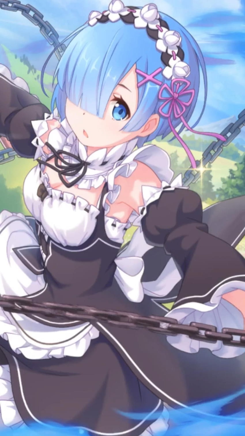 OC] Here is 1 Version of the Rem Wallpaper I made. What do you think? :  r/Re_Zero