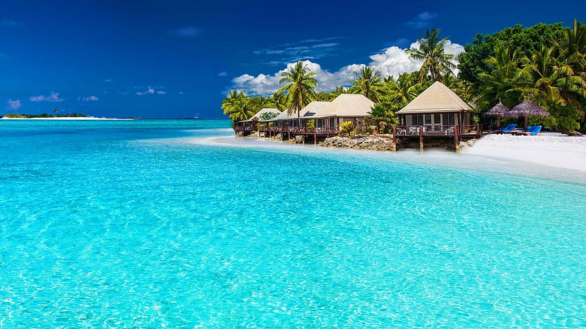 plage tropicale, brin 1920x1080 Fond d'écran HD