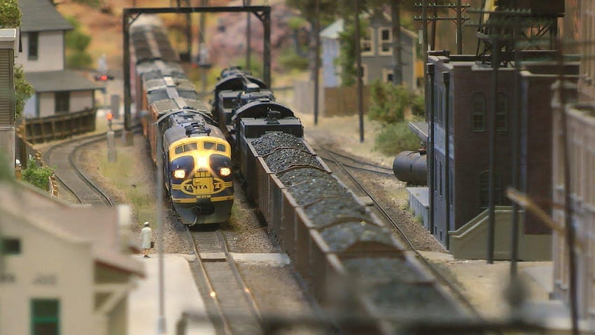 Beautiful Model Railway Layout in HO scale, model train yard HD wallpaper