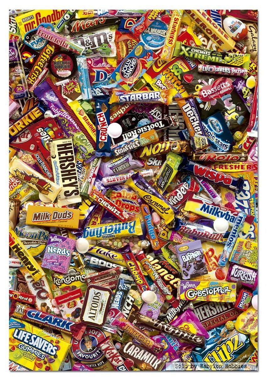 Stos cukierków! Jaki jest twój ulubiony?, batonik Tapeta na telefon HD